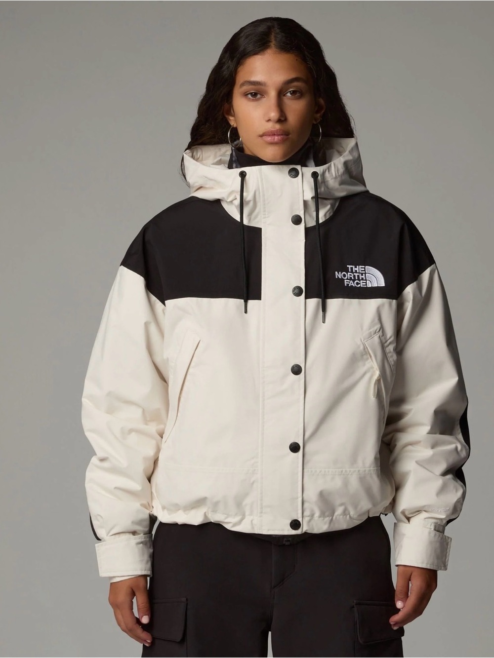NWT The North Face Mono Mountain DryVent Jacket | Women’s M | White Dune Black
